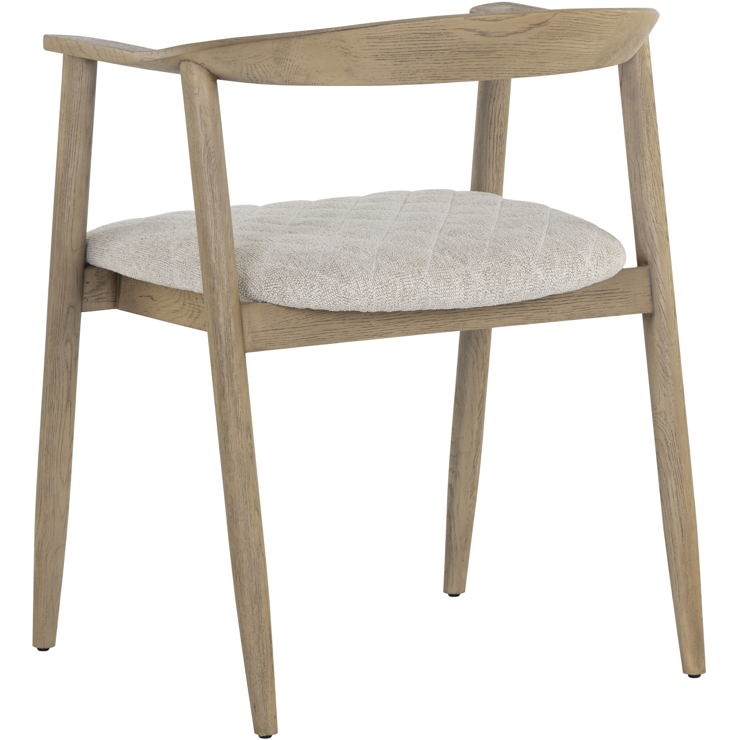 Jeremy Weathered Oak / Dove Cream Dining Armchair